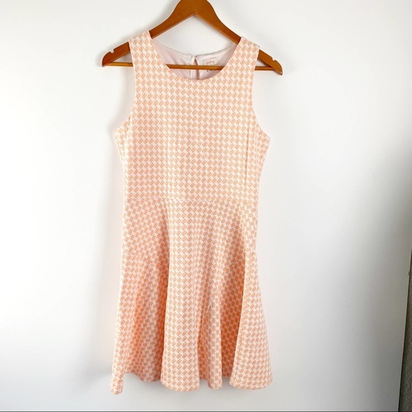 Pixley Dresses & Skirts - Pixley Orange Houndstooth Olley Fit & Flare Dress